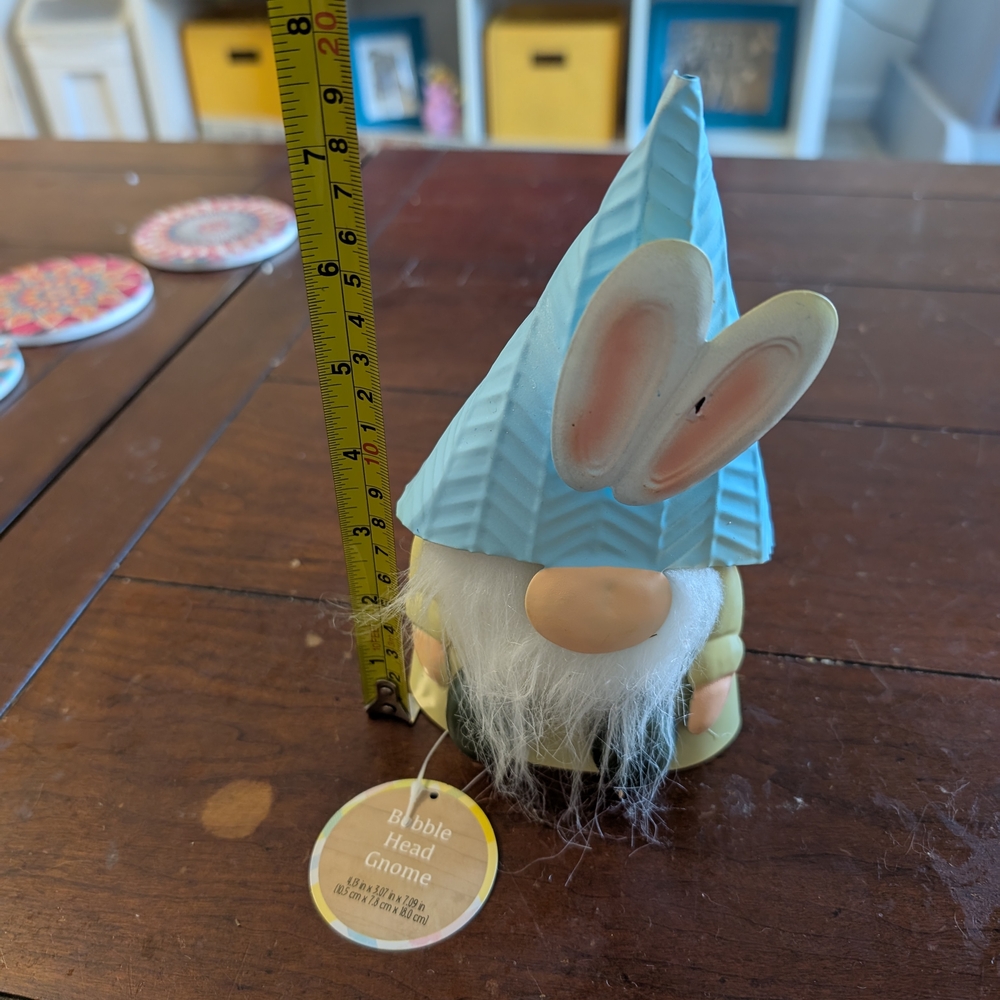 Blue and White Gnome Figurine